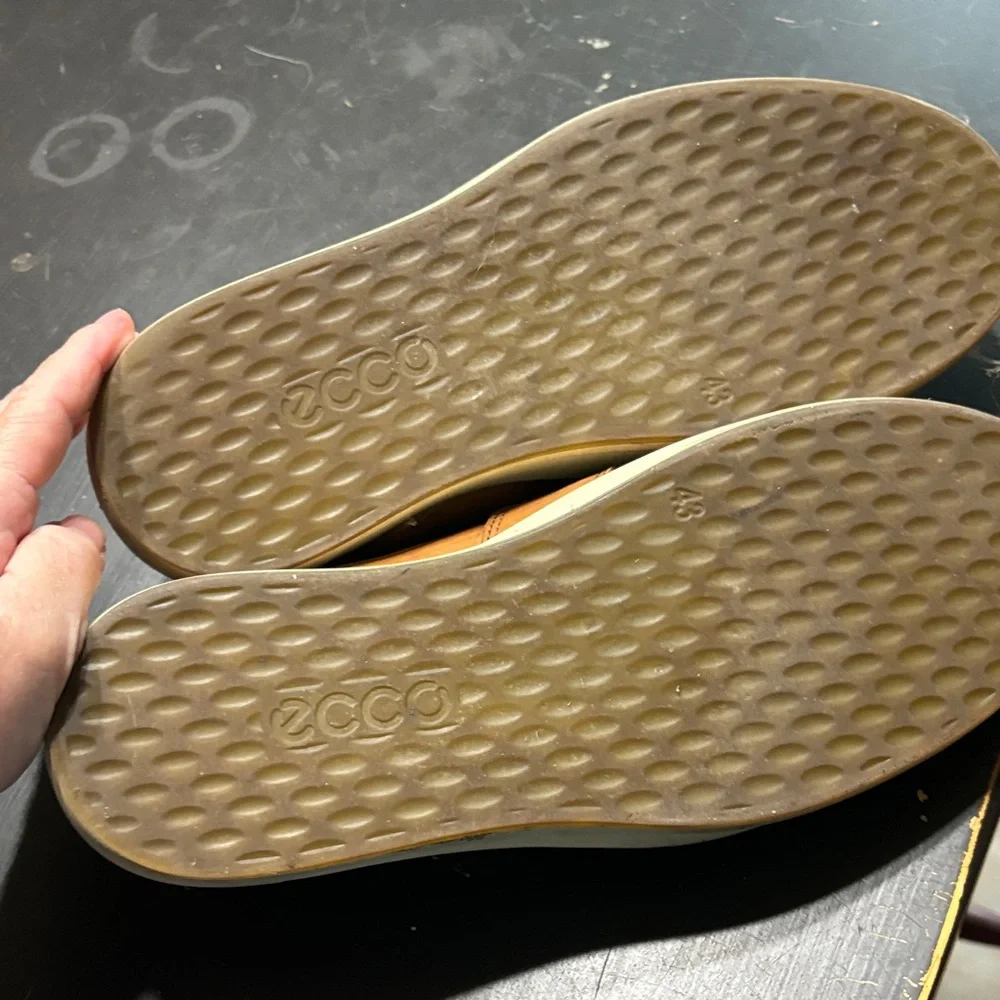 Ecco Brown Leather Slip-On Penny Loafers